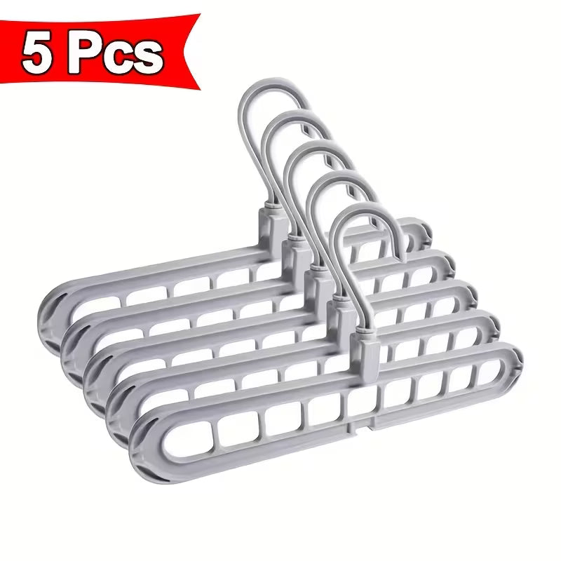 Plastic 11-hole Clothes Hanger Storage Rack