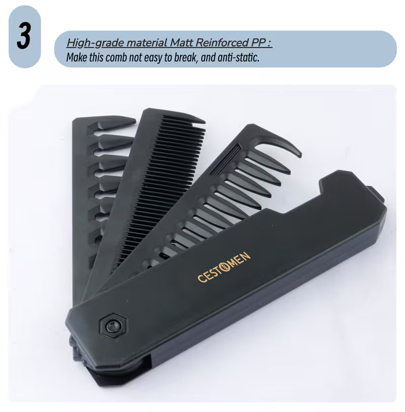 Foldable Comb for Men And Boys