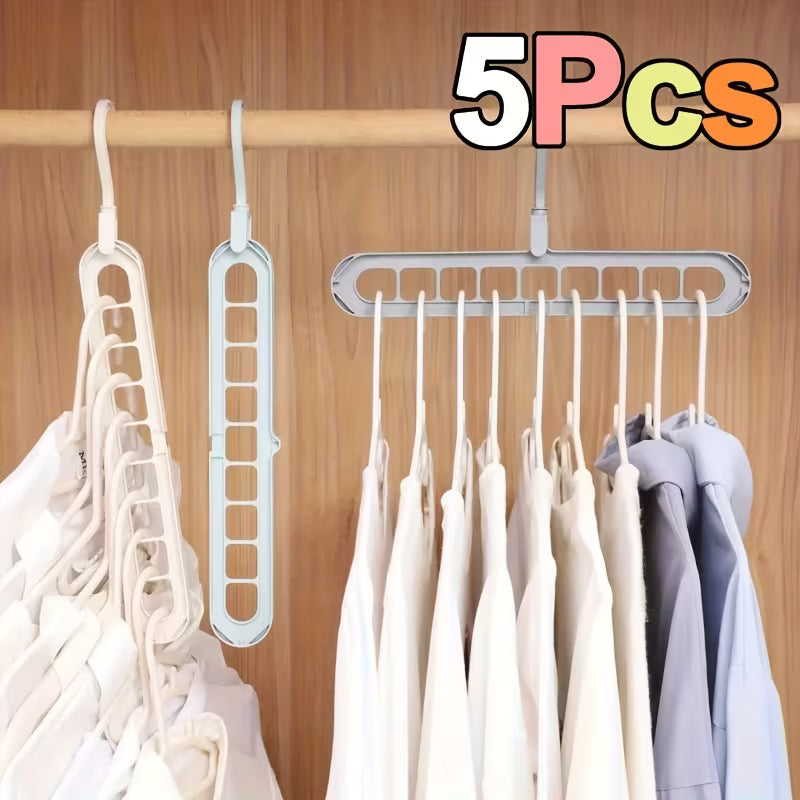 Plastic 11-hole Clothes Hanger Storage Rack