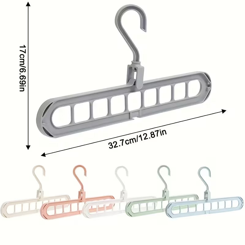 Plastic 11-hole Clothes Hanger Storage Rack