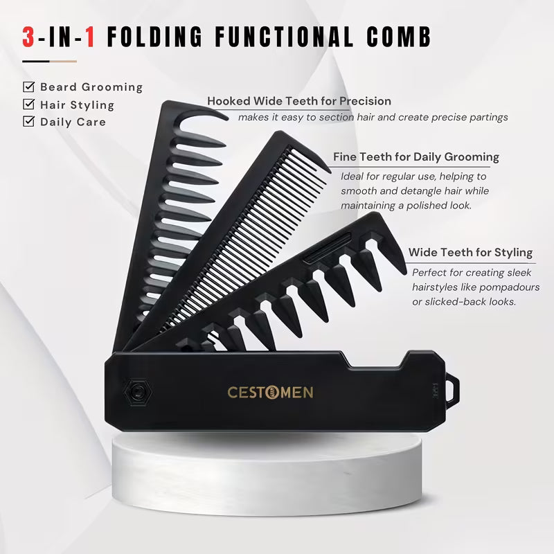 Foldable Comb for Men And Boys