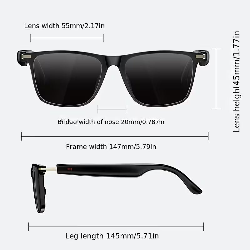 Smart Fashion Glasses, Supporting Touch Control, with Built-In Microphone And Speaker