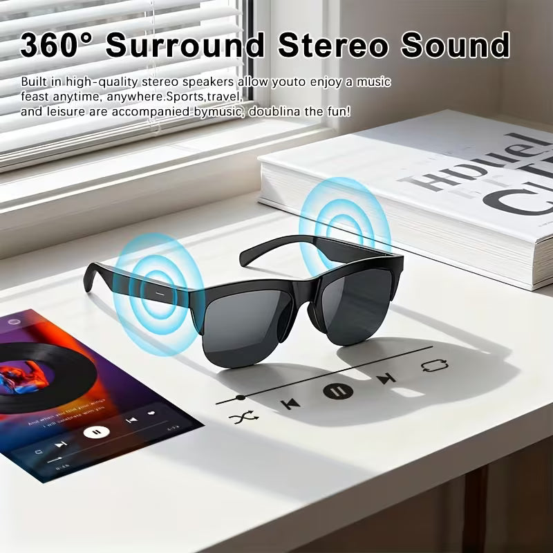 Smart Fashion Glasses, Supporting Touch Control, with Built-In Microphone And Speaker
