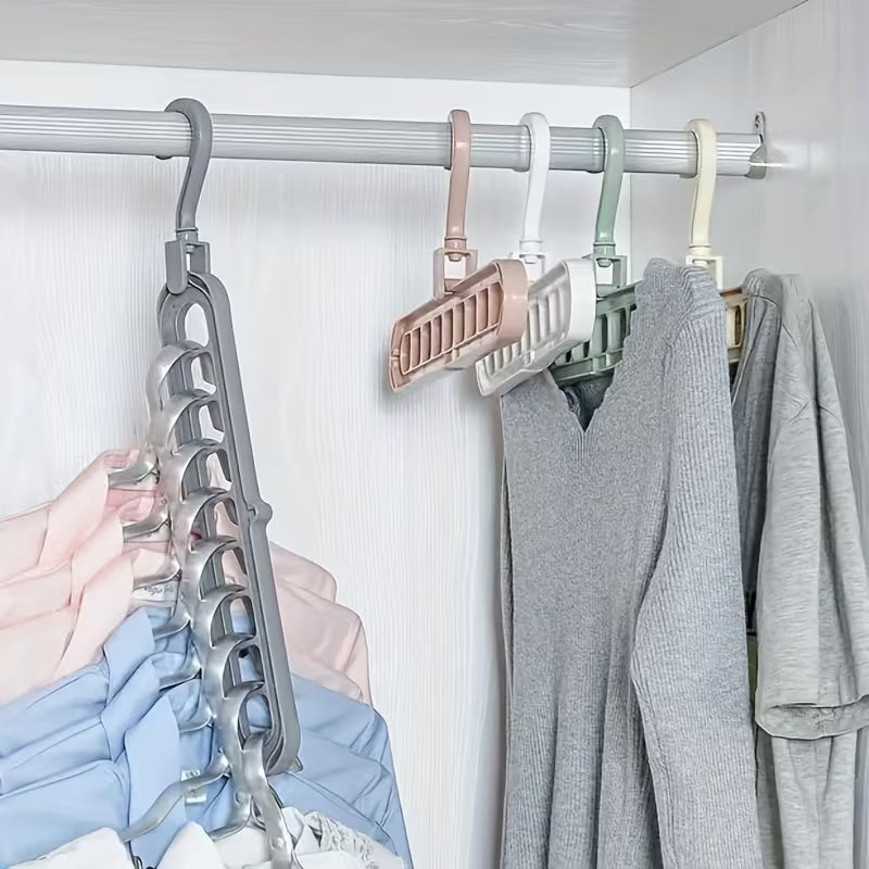 Plastic 11-hole Clothes Hanger Storage Rack