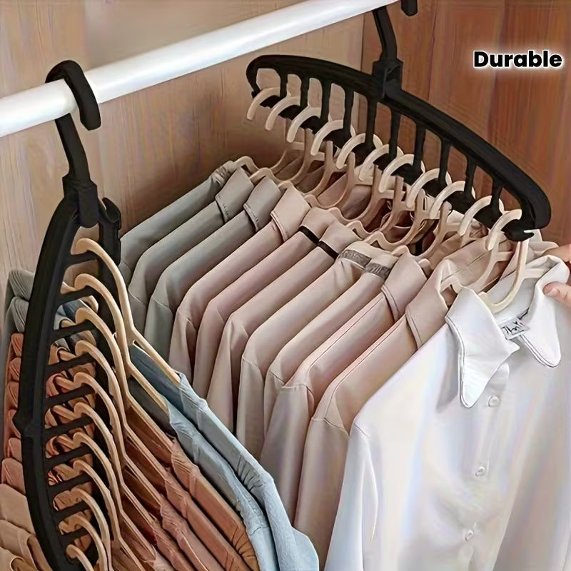 Plastic 11-hole Clothes Hanger Storage Rack