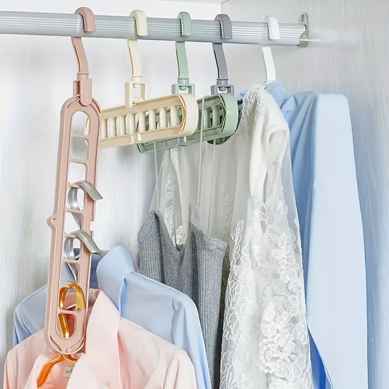 Plastic 11-hole Clothes Hanger Storage Rack