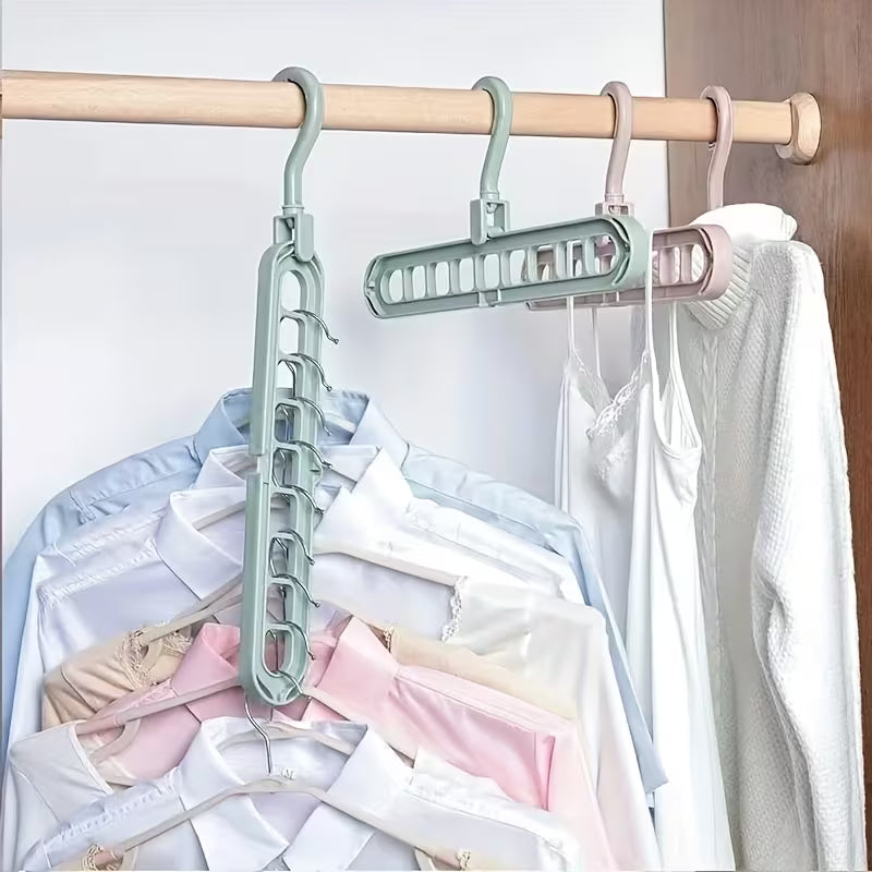 Plastic 11-hole Clothes Hanger Storage Rack