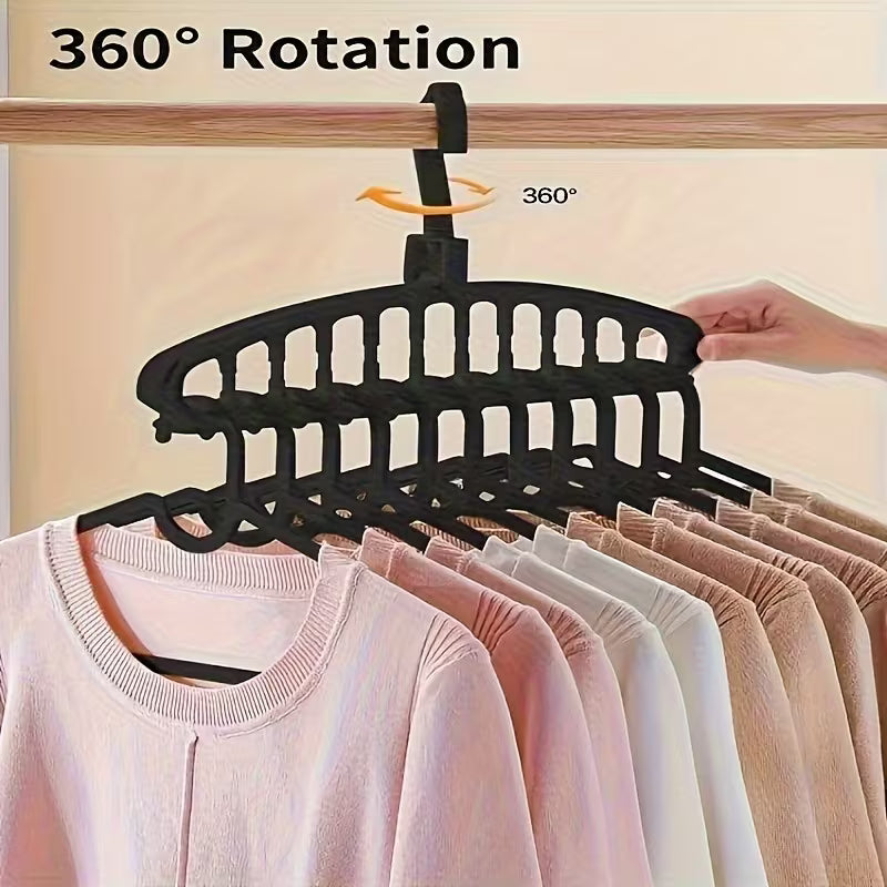 Plastic 11-hole Clothes Hanger Storage Rack