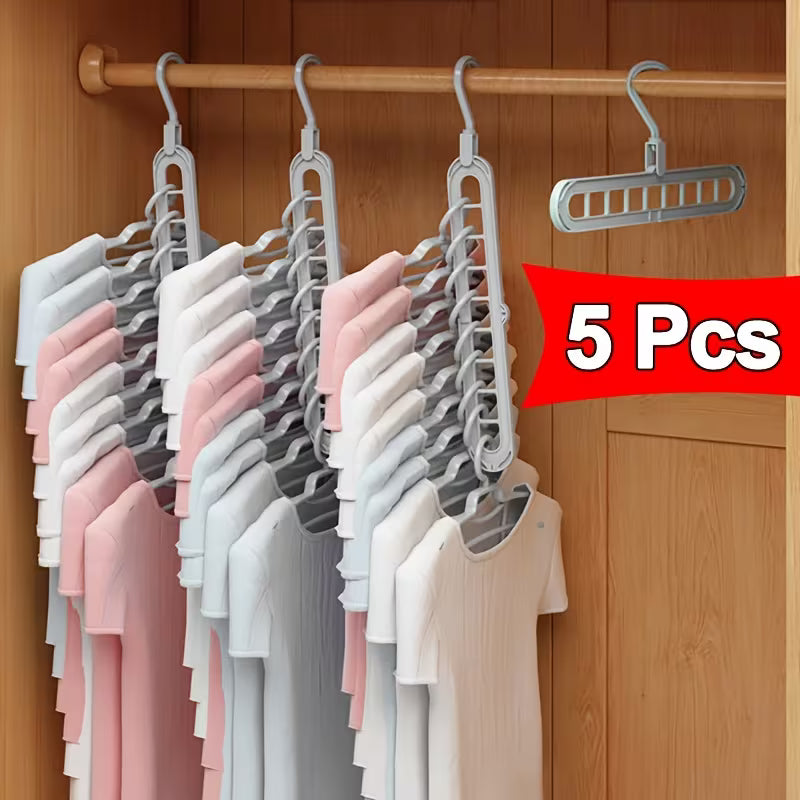 Plastic 11-hole Clothes Hanger Storage Rack
