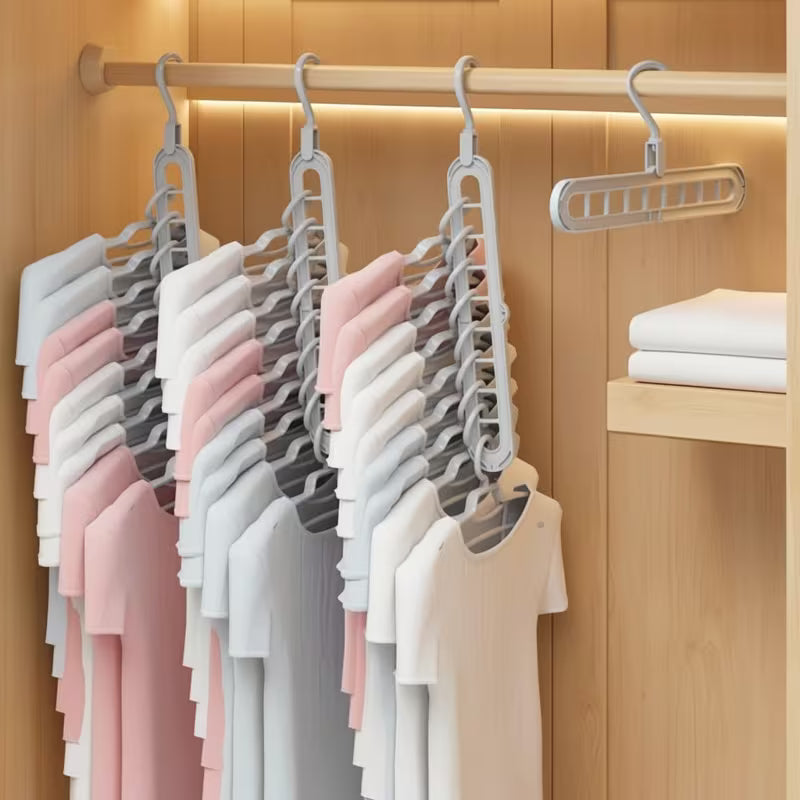 Plastic 11-hole Clothes Hanger Storage Rack