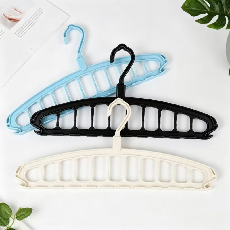 Plastic 11-hole Clothes Hanger Storage Rack