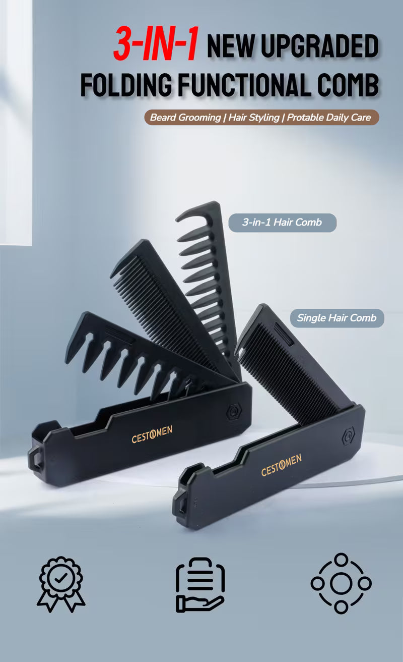 Foldable Comb for Men And Boys